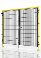 Drehtür für Maschinen-Schutzgitter freitragend ECONFENCE® MEDIUM LINE GH01 1000X1800 RAL9005