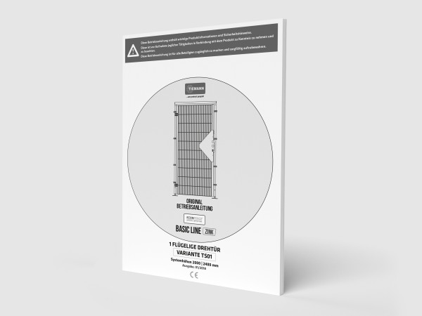 Basic Line Zink 1-flg. Drehtür TS01 - Betriebsanleitung