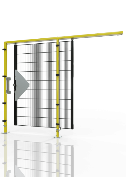 Schiebetür für Maschinenschutzgitter ECONFENCE® BASIC LINE TS01 1200x2000 RAL1021-9005