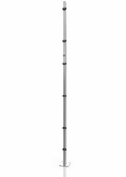 Reihenpfosten für Gittertrennwand ECONFENCE® BASIC LINE ZINK 80x40x3000MM