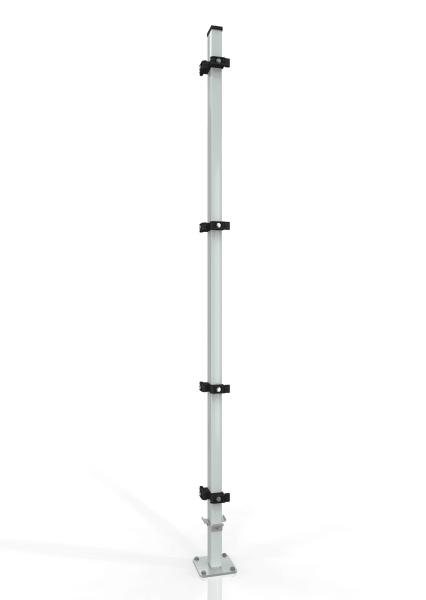 Universal-Eckpfosten für Gittertrennwand ECONFENCE® BASIC LINE 2000mm RAL-7035