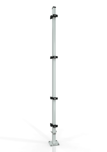 Universal-Eckpfosten für Maschinenschutzgitter ECONFENCE® BASIC LINE 60x40x2200mm RAL-7035