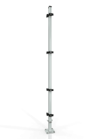 Universal-Eckpfosten für Gittertrennwand ECONFENCE® BASIC LINE 2000mm RAL-7035