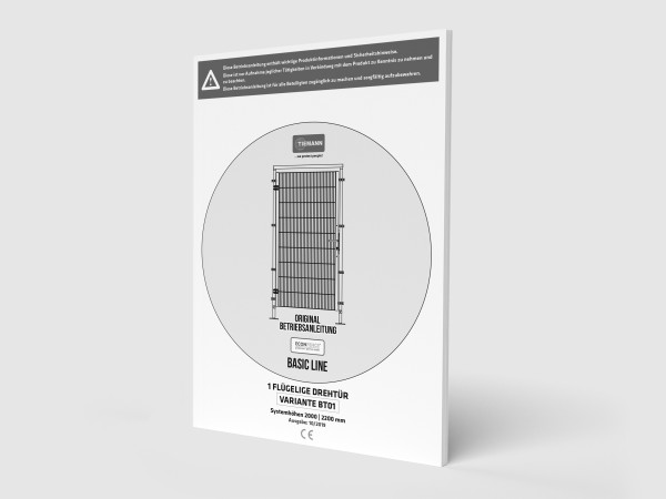 Basic Line 1 flg. Drehtür BT01 - Betriebsanleitung