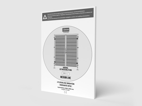 Medium Line 2-flg. Drehtür BT01 - Betriebsanleitung