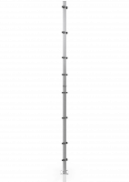 Universal-Eckpfosten für Gittertrennwand ECONFENCE® BASIC LINE ZINK 80x40x4000MM