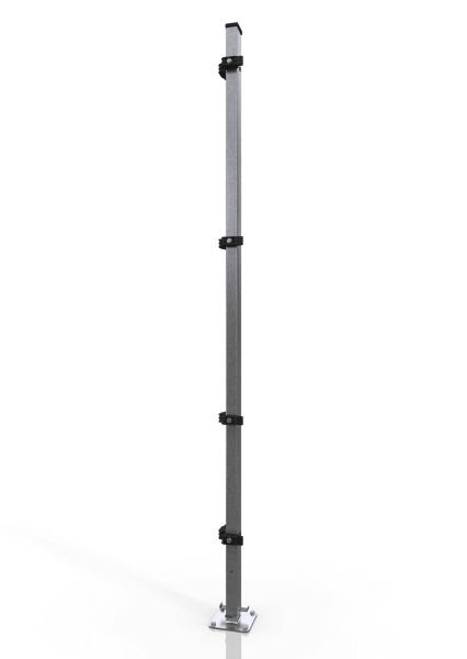 Universal-Eckpfosten für Gittertrennwand ECONFENCE® BASIC LINE ZINK 60x40x2000MM