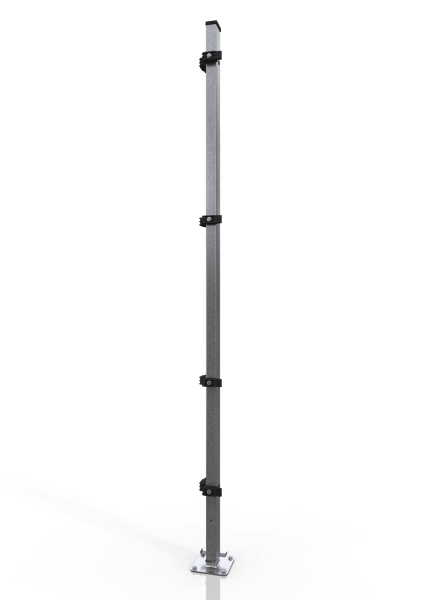 Universal-Eckpfosten für Gittertrennwand - Datencenter ECONFENCE® BASIC LINE ZINK 60x40x2400MM