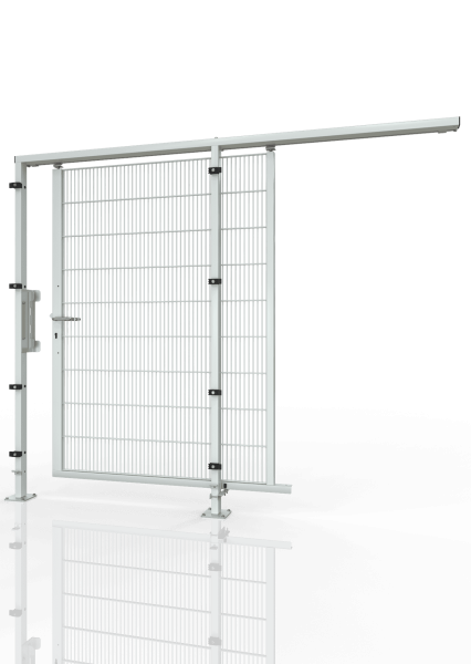 1 FLG. SCHIEBETÜR DIN RECHTS ECONFENCE® MEDIUM LINE inkl. dritter Pfosten BT01 1800x2400 RAL 7035