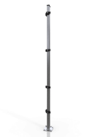 Universal-Eckpfosten für Gittertrennwand ECONFENCE® BASIC LINE ZINK 60x40x2400MM