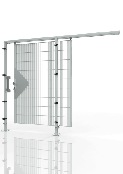 Schiebetür für Maschinenschutzgitter ECONFENCE® BASIC LINE TS01 1200x2200 RAL7035