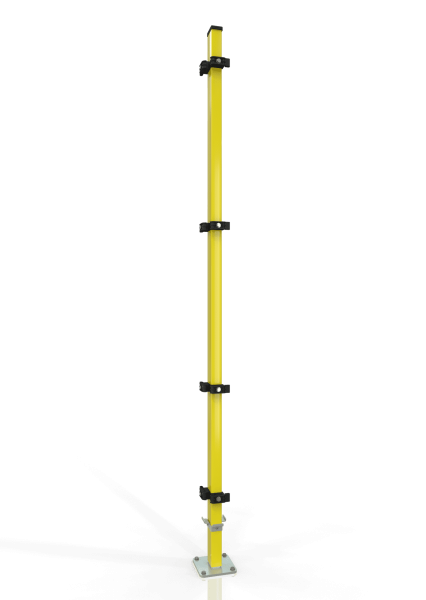 Universal-Eckpfosten für Maschinenschutzgitter ECONFENCE® BASIC LINE 2000mm RAL-1021