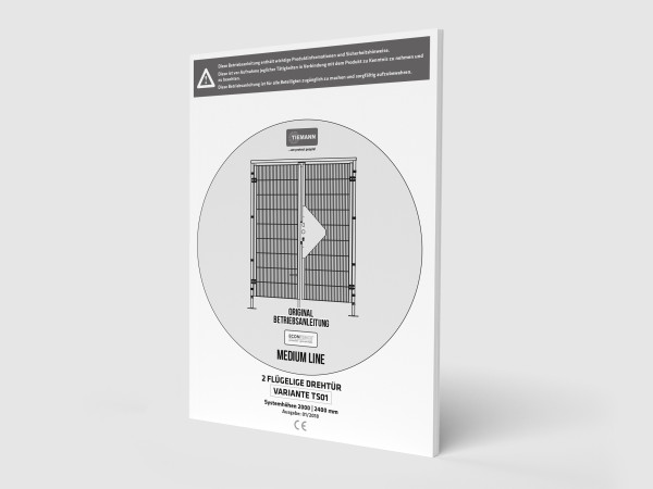 Medium Line 2-flg. Drehtür TS01 - Betriebsanleitung