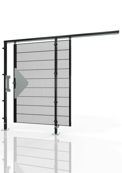 Schiebetür für Maschinenschutzgitter ECONFENCE® BASIC LINE TS01 1200x2000 RAL9005