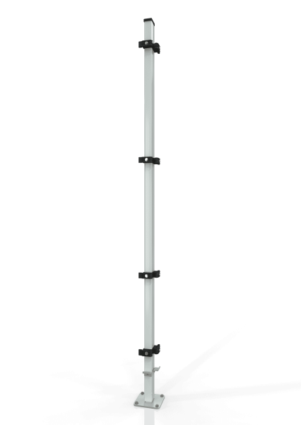 ECKPFOSTEN LINKS ECONFENCE® MEDIUM LINE 2000MM - RAL 7035