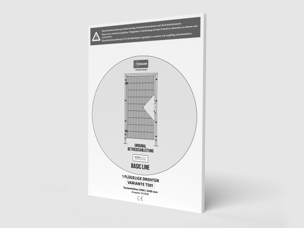 Basic Line 1 flg. Drehtür TS01 - Betriebsanleitung