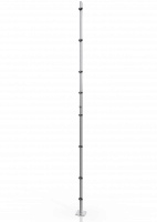 Reihenpfosten für Gittertrennwand ECONFENCE® BASIC LINE ZINK 80x40x4000MM